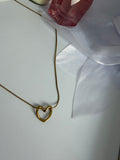 Golden and Silver Heart Luxe Necklace