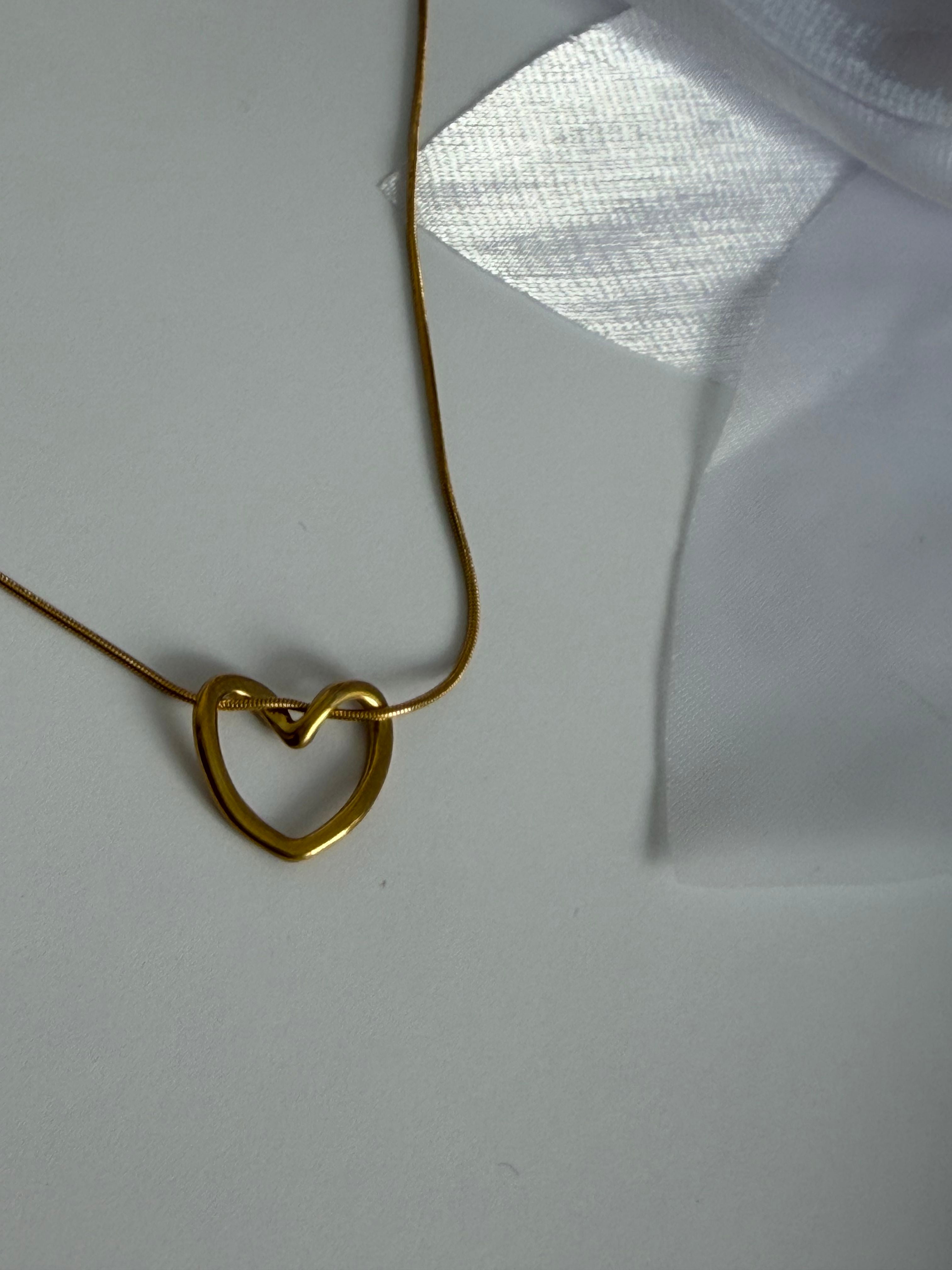 Golden and Silver Heart Luxe Necklace