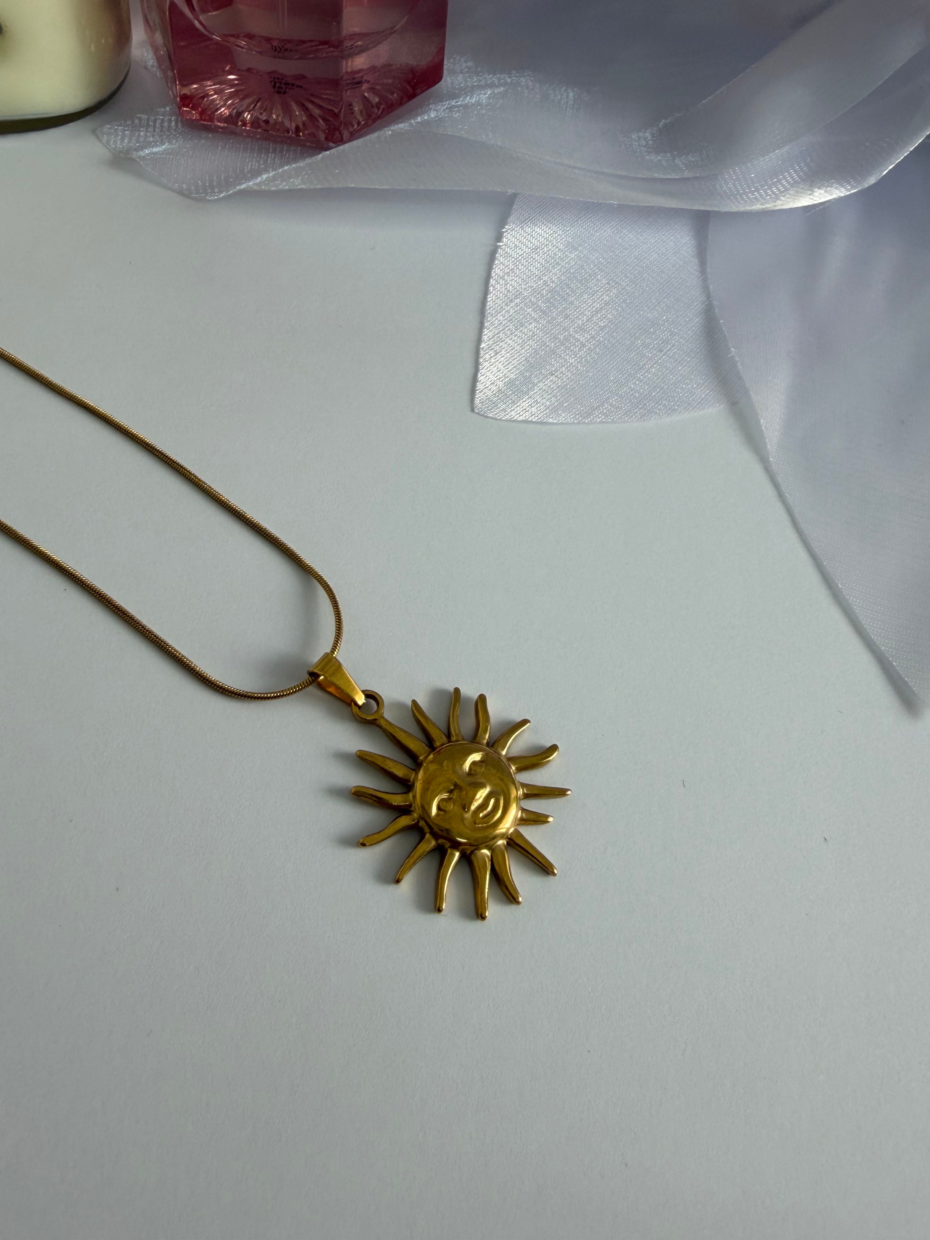 Golden Sun Aura Necklace