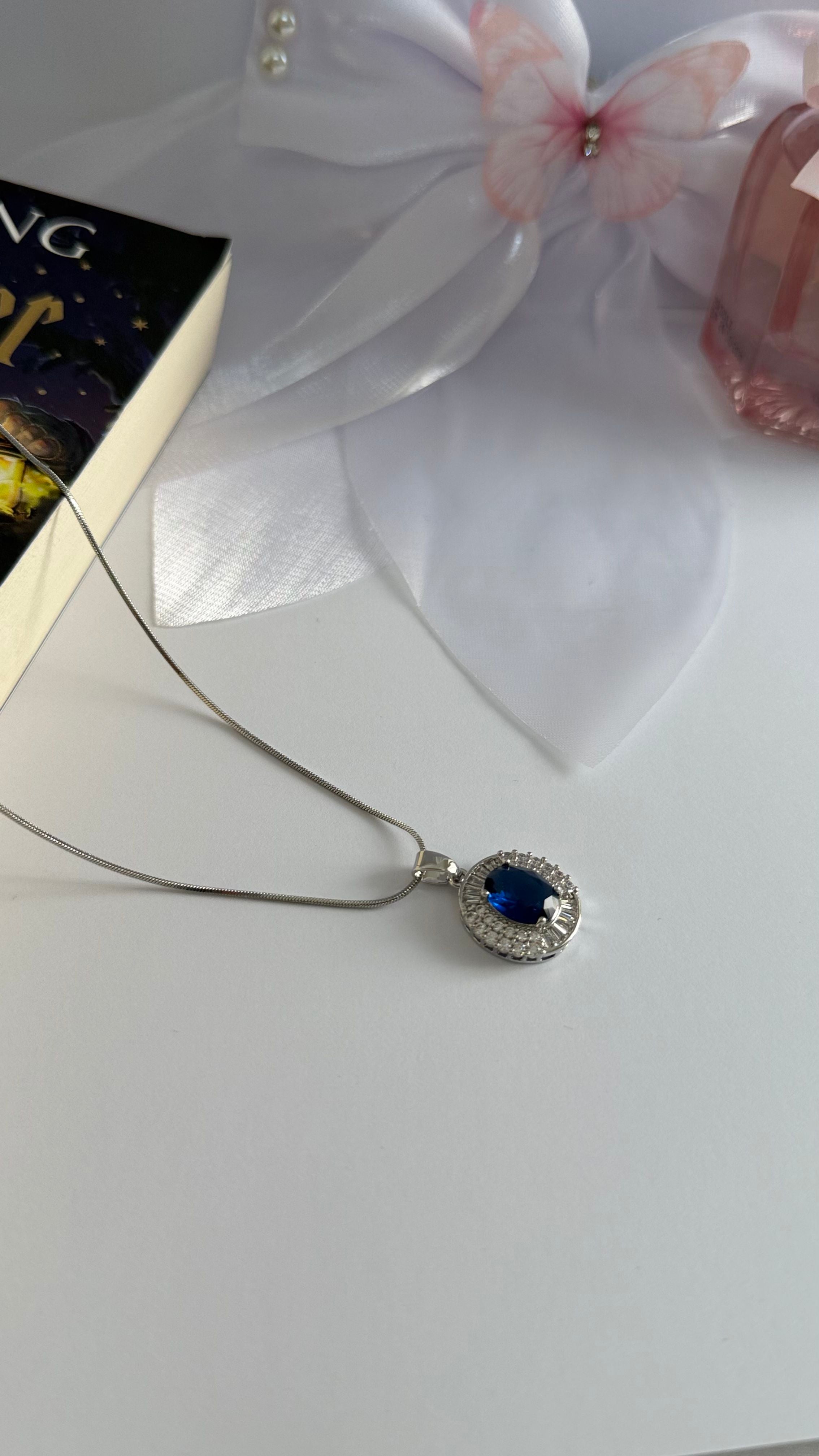 Royal Blush & Sapphire Necklace