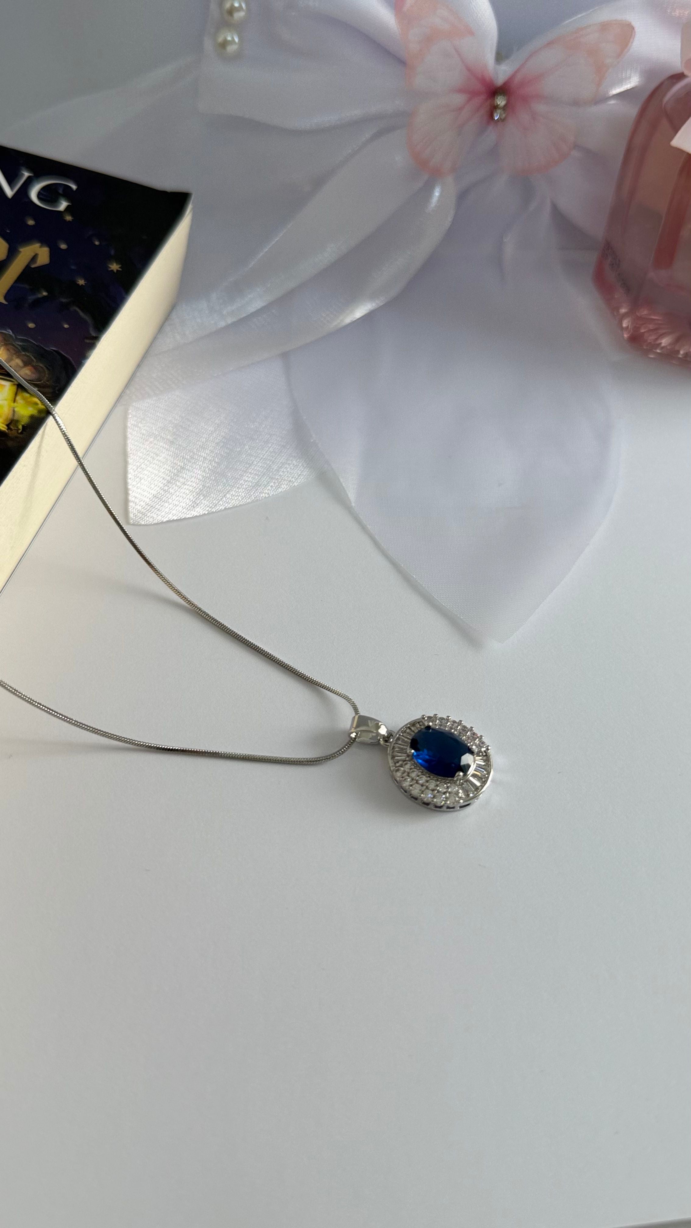 Royal Blush & Sapphire Necklace