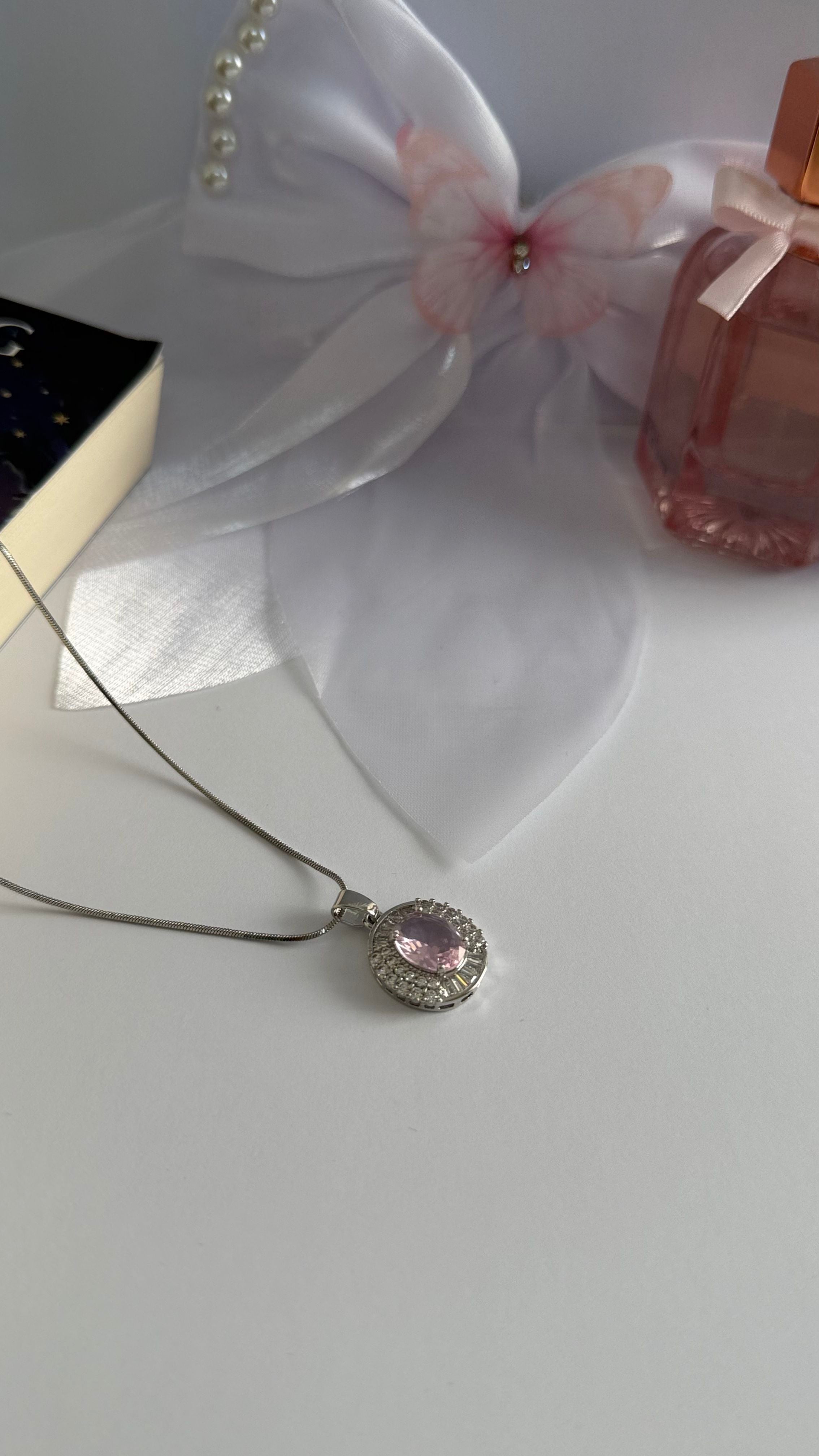 Royal Blush & Sapphire Necklace