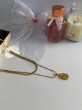 Golden Layered Rose Necklace