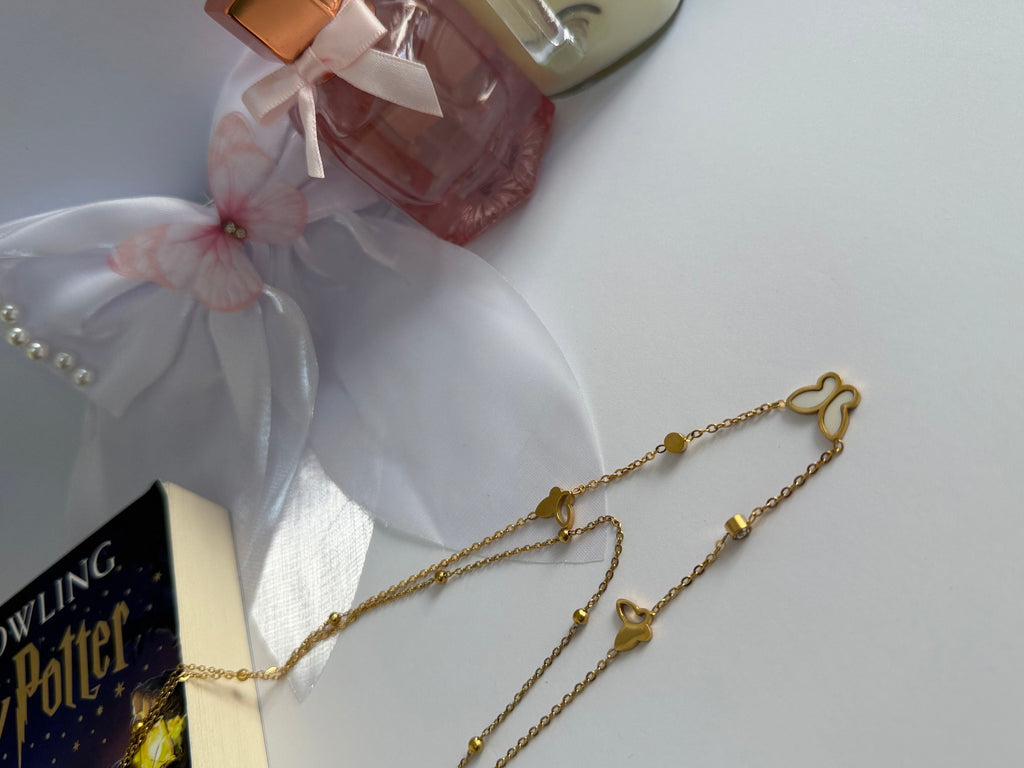 Golden Butterfly Charm Necklace