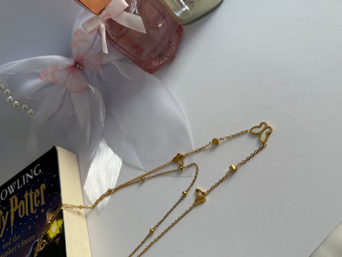 Golden Butterfly Charm Necklace