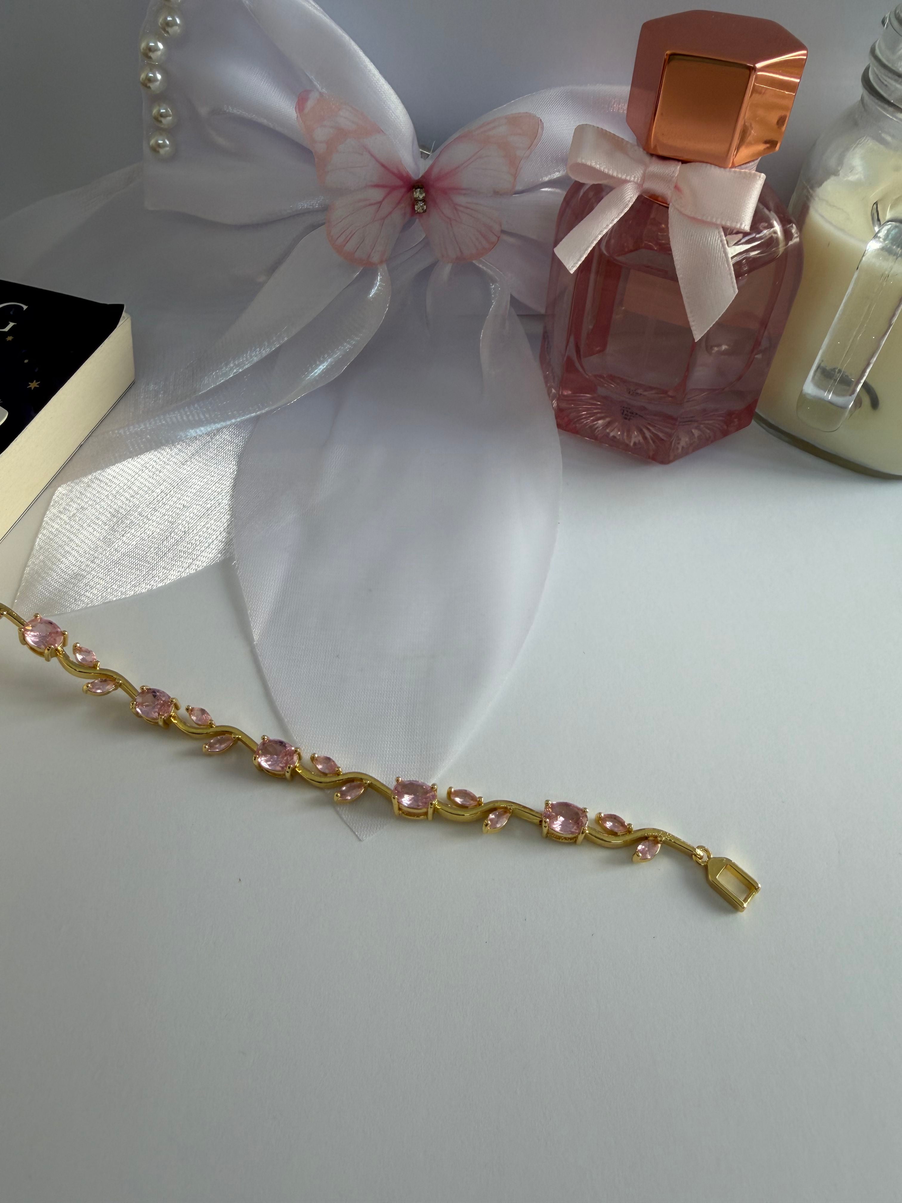 Blush Crystal Luxe tulip Bracelet