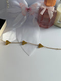 Golden Heart Charm Bracelet