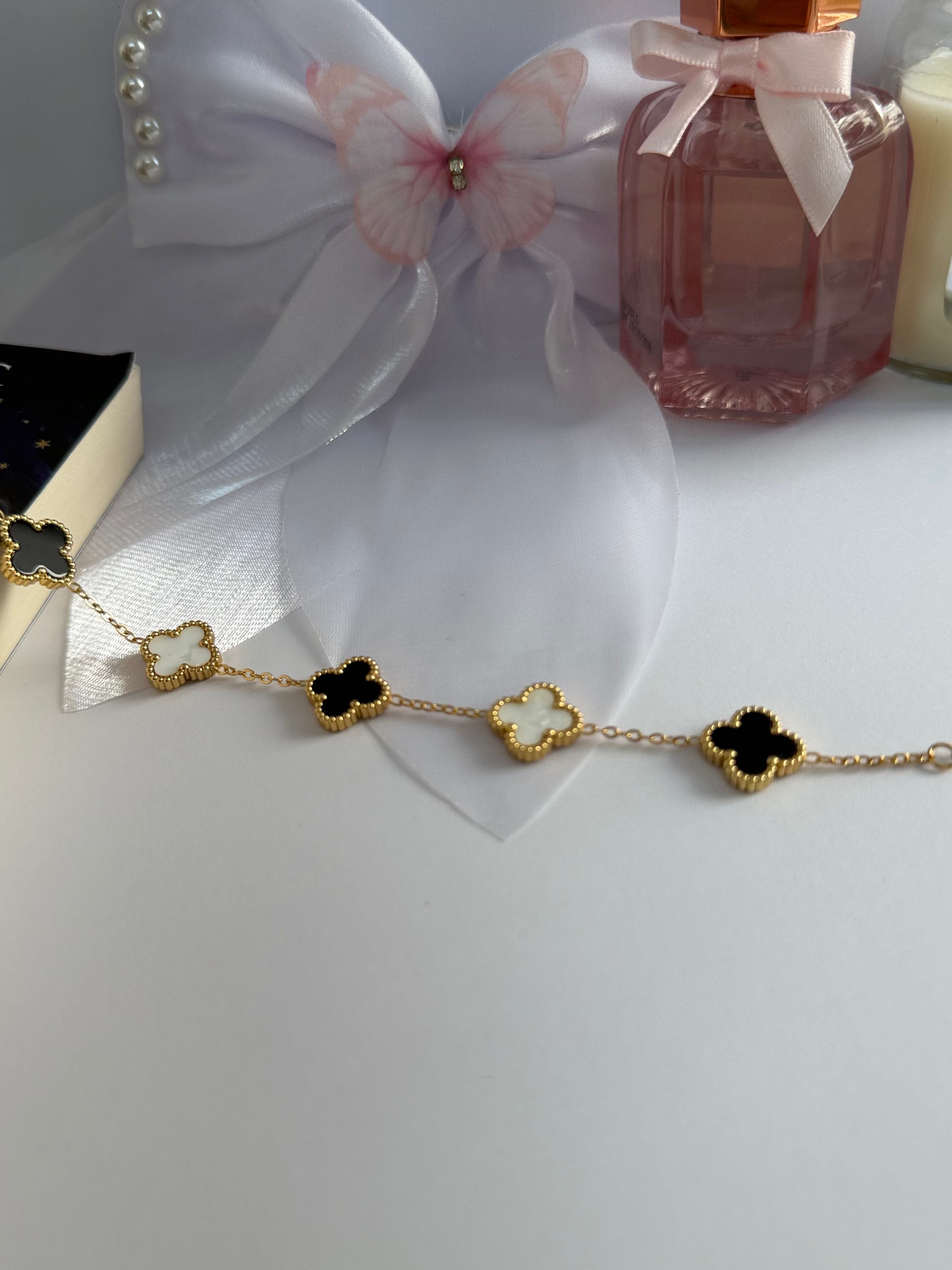 Midnight Clover Bracelet