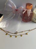 Layered Heart Drop Bracelet