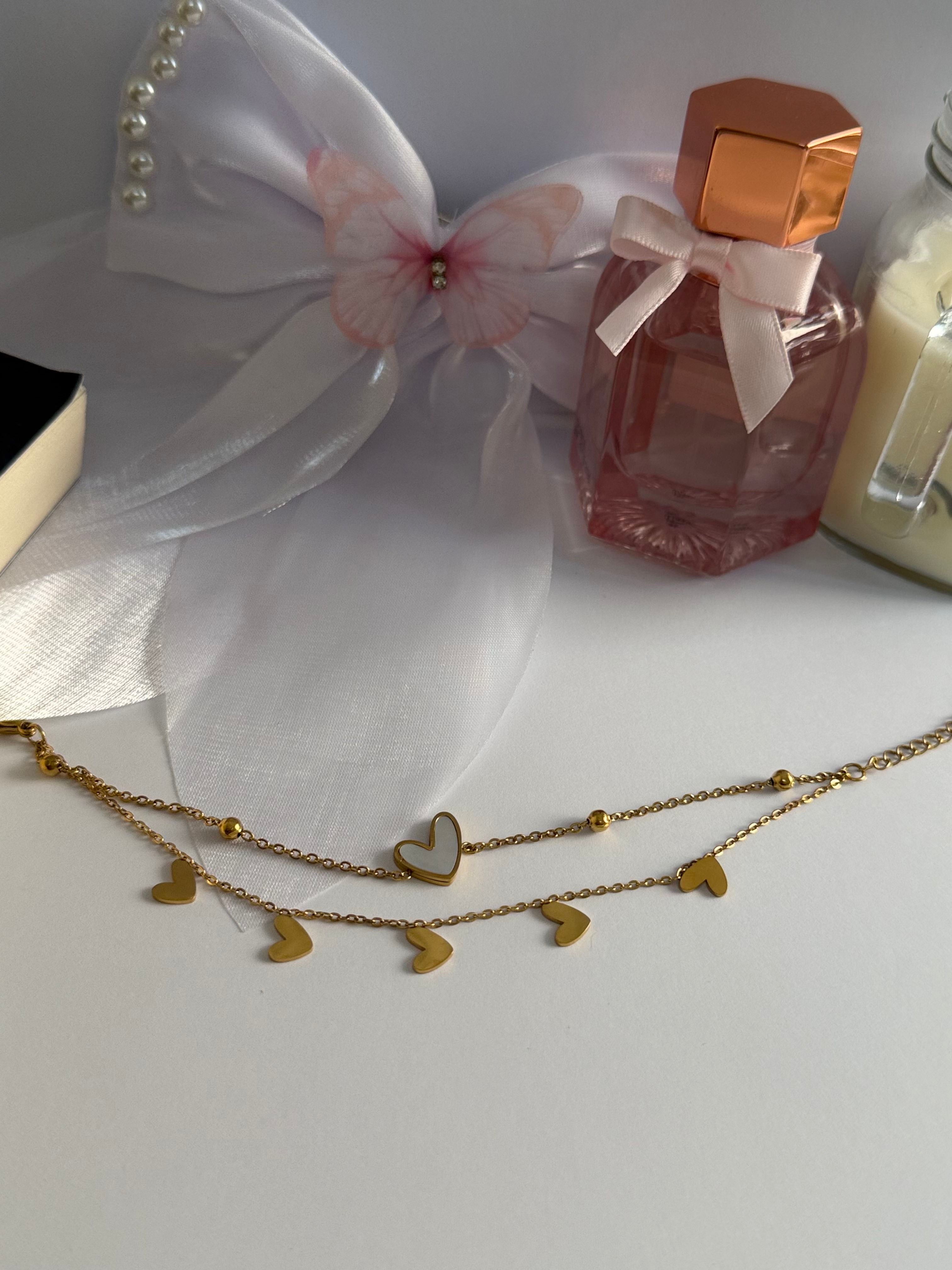 Layered Heart Drop Bracelet
