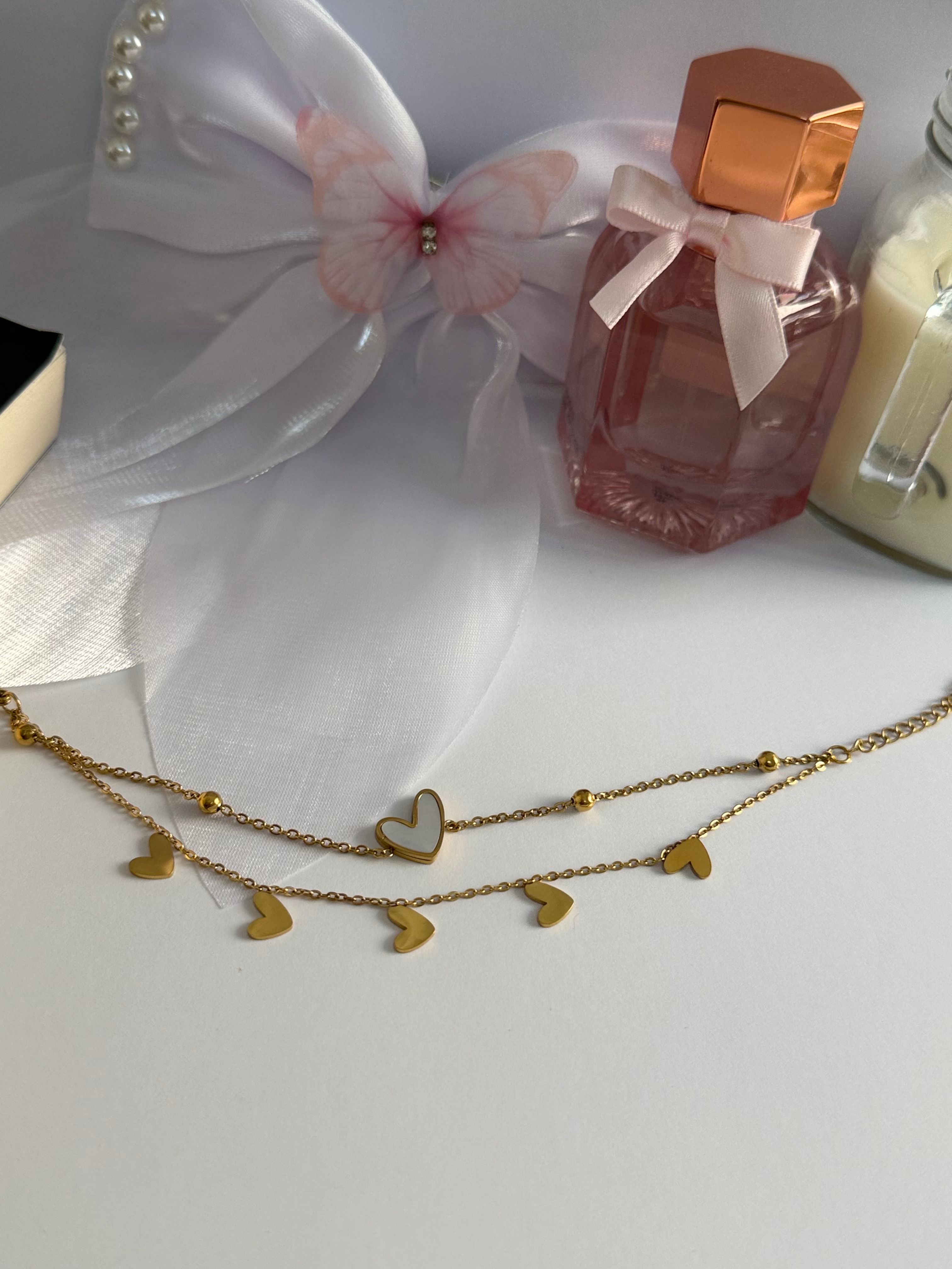 Layered Heart Drop Bracelet